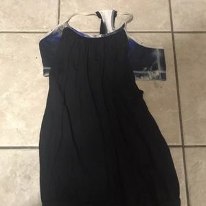 Lululemon No Limits size 10 tank black blue white